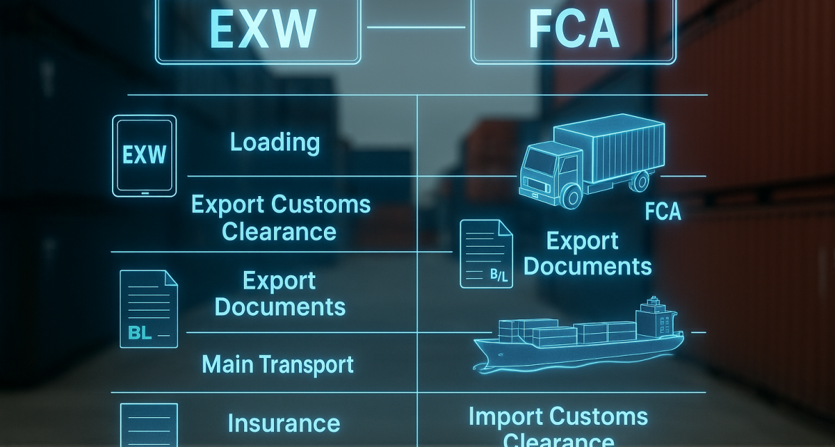 השוואה בין EXW ל-FCA